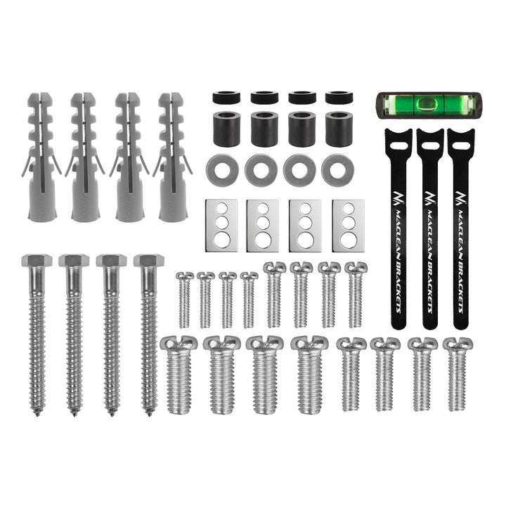 Support / fixation pour téléviseur Maclean, VESA max. 600 x 400, 37-86", jusqu'à 45 kg, noir, réglage de l'inclinaison 0°~-8°, MC-188