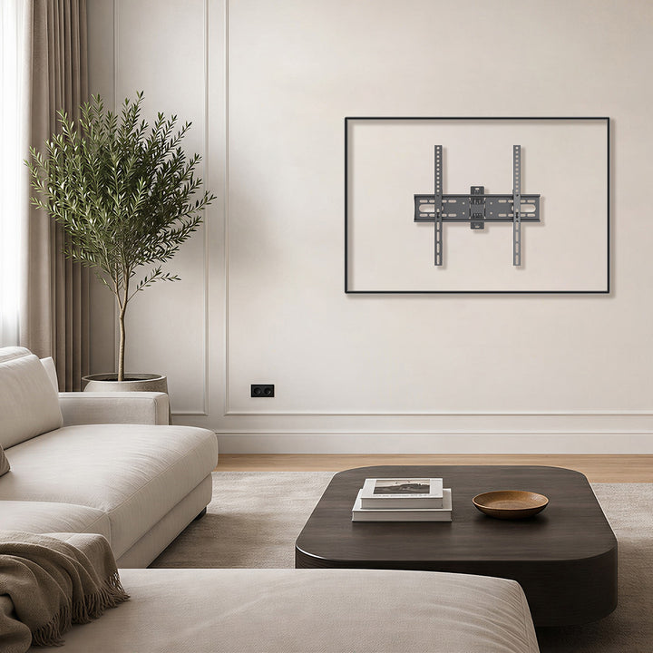Support / fixation pour téléviseur Maclean, VESA max. 400x400, 32-55 pouces, jusqu'à 30 kg, noir, réglage de l'inclinaison de +2° à -10° et de la rotation de +90° à -90°, MC-191