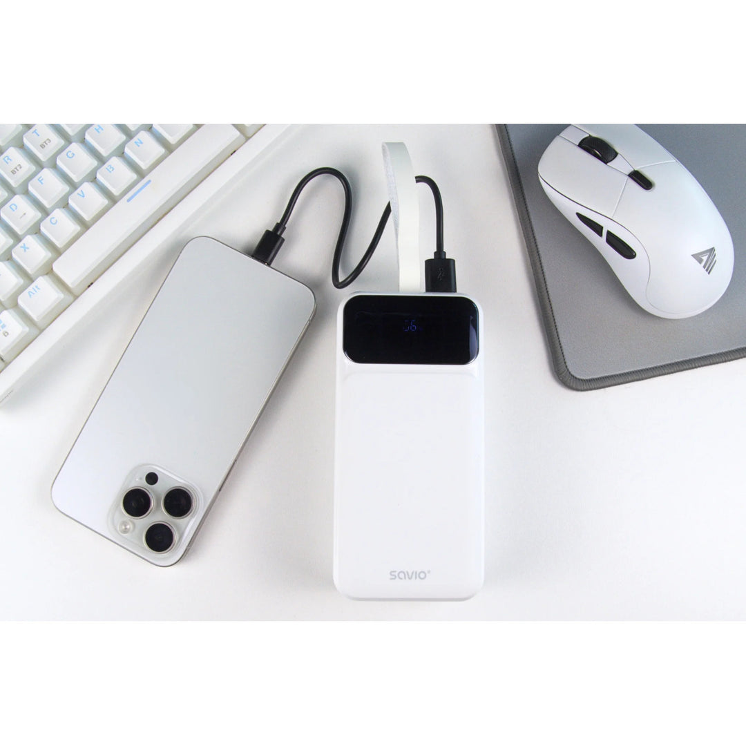 Powerbank SAVIO, 2 ports USB, 1 port USB-C, Quick Charge, Power Delivery, SAVBA-11