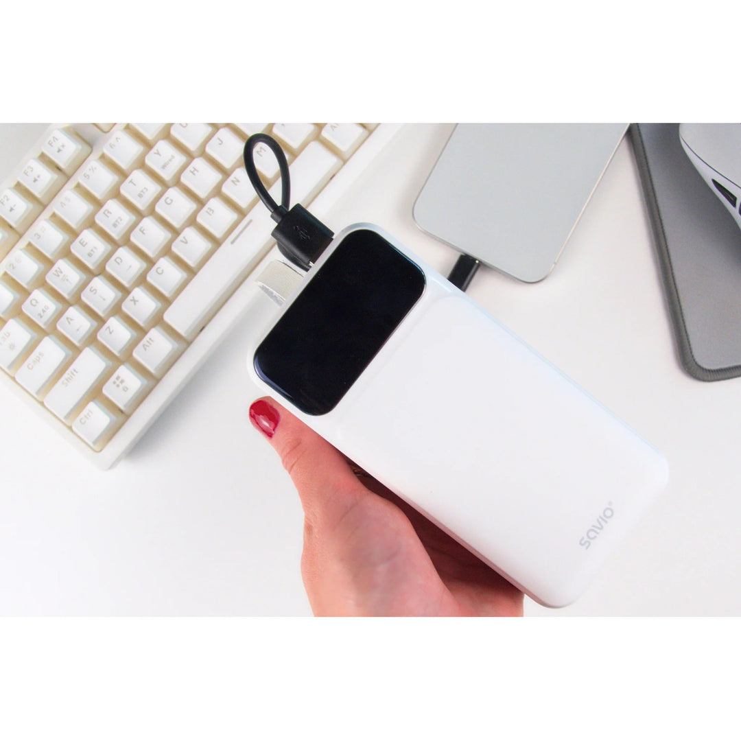 Powerbank SAVIO, 2 ports USB, 1 port USB-C, Quick Charge, Power Delivery, SAVBA-11