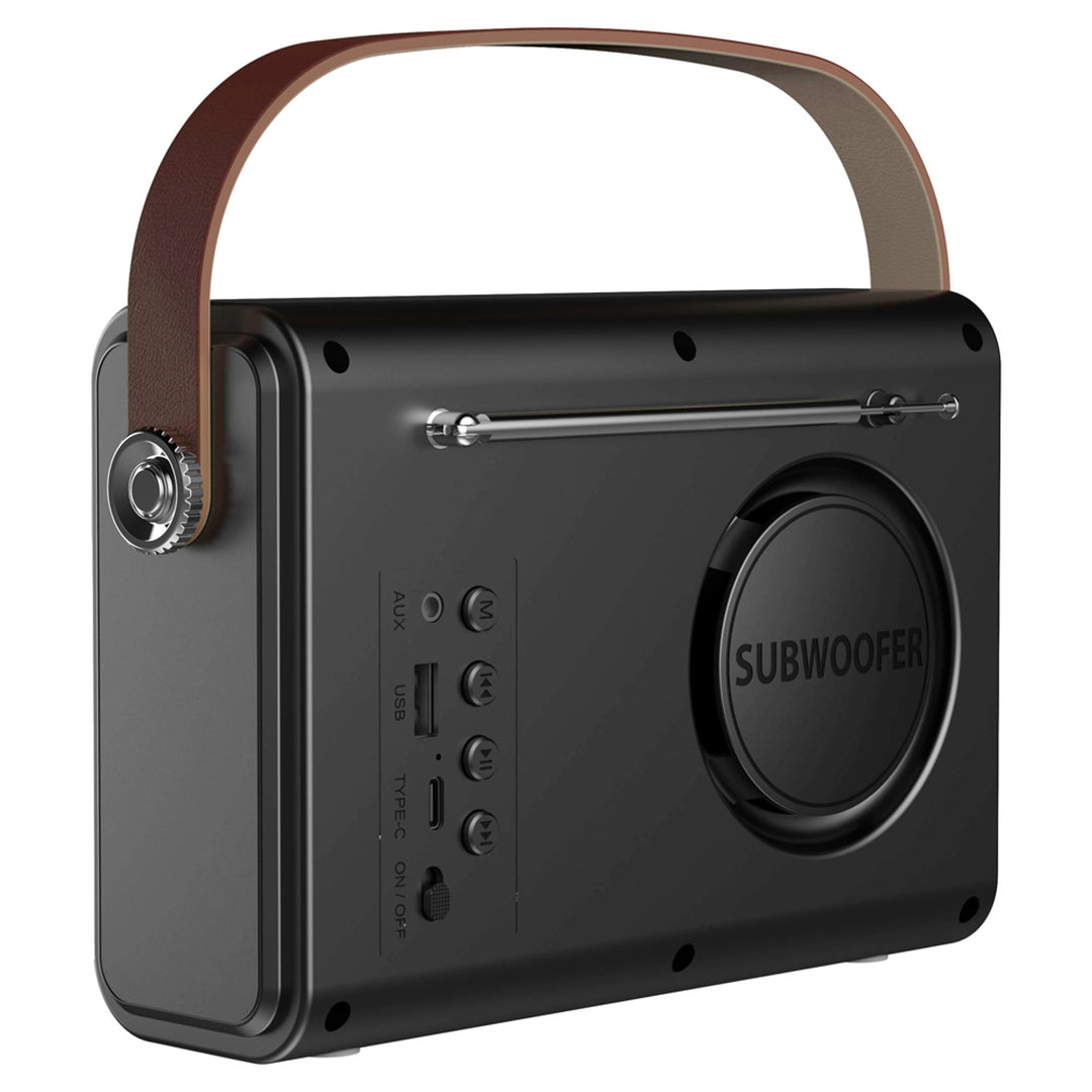 Radio FM portable Savio, alimentée par batterie, Bluetooth, AUX, SAVRS-01