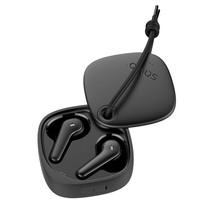 Casque sans fil Savio, Bluetooth 5.3, ENC, USB-C, noir, SAVSLTWS-11