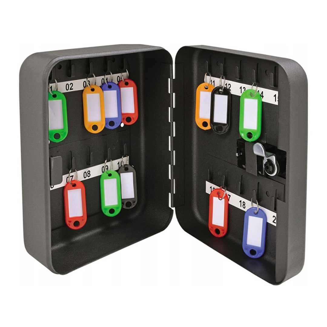 Armoire à clés Tracer, serrure à combinaison, 20 crochets, acier, Armoire à clés