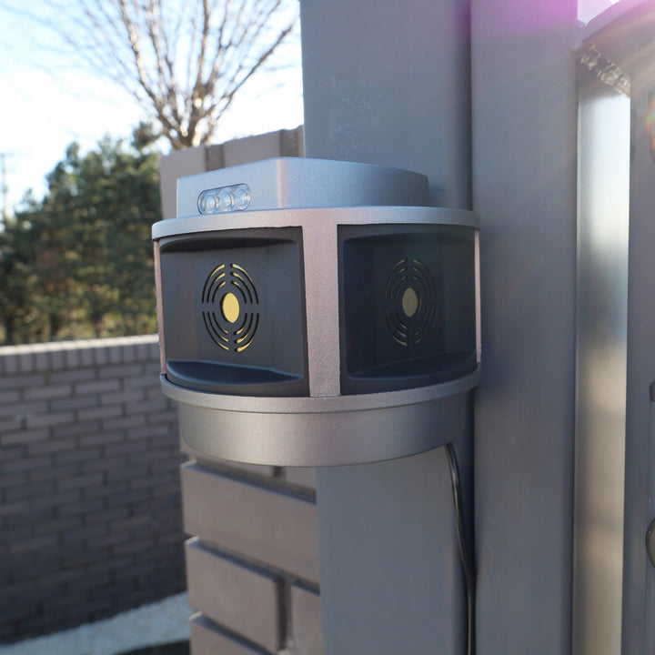 Répulsif pour rongeurs, répulsif pour martres, répulsif pour souris Viano, générateur d'ultrasons, panneau stroboscopique, trois haut-parleurs, Trio-Strob