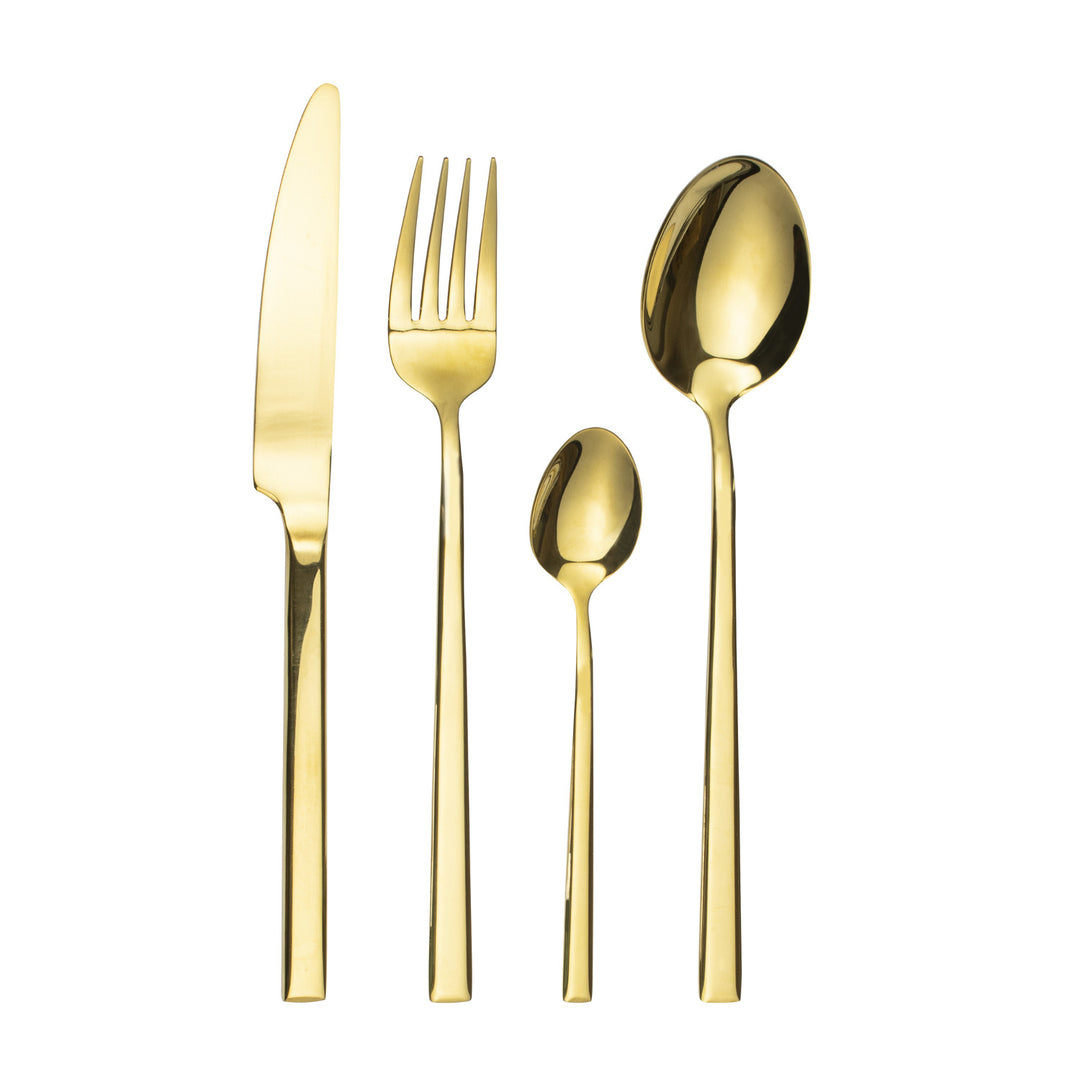 Set de couverts pour 6 personnes Como Gold 24 pièces Coffret cadeau AMBITION