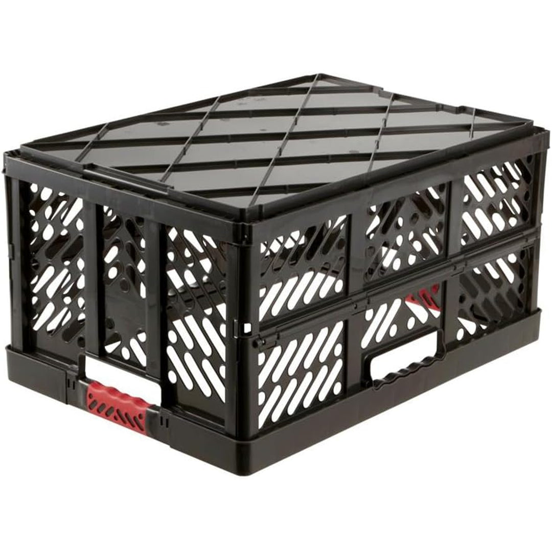 Panier pliant en plastique Ben Keeeper, 45L, graphite, capacité de charge jusqu'à 50kg, poignées souples, certificat GS et test TUV, sécurité alimentaire
