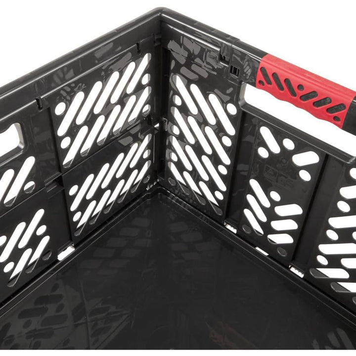 Panier pliant en plastique Ben Keeeper, 45L, graphite, capacité de charge jusqu'à 50kg, poignées souples, certificat GS et test TUV, sécurité alimentaire