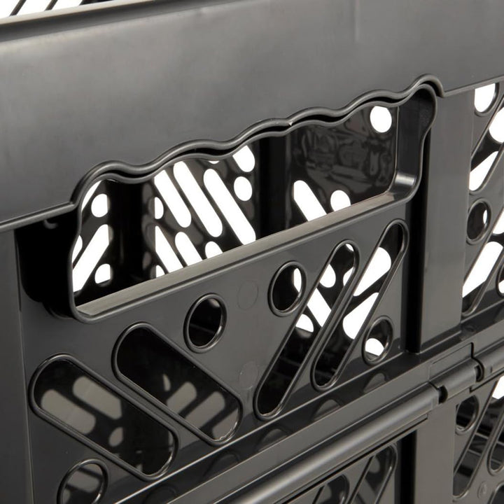 Panier pliant en plastique Ben Keeeper, 45L, graphite, capacité de charge jusqu'à 50kg, poignées souples, certificat GS et test TUV, sécurité alimentaire