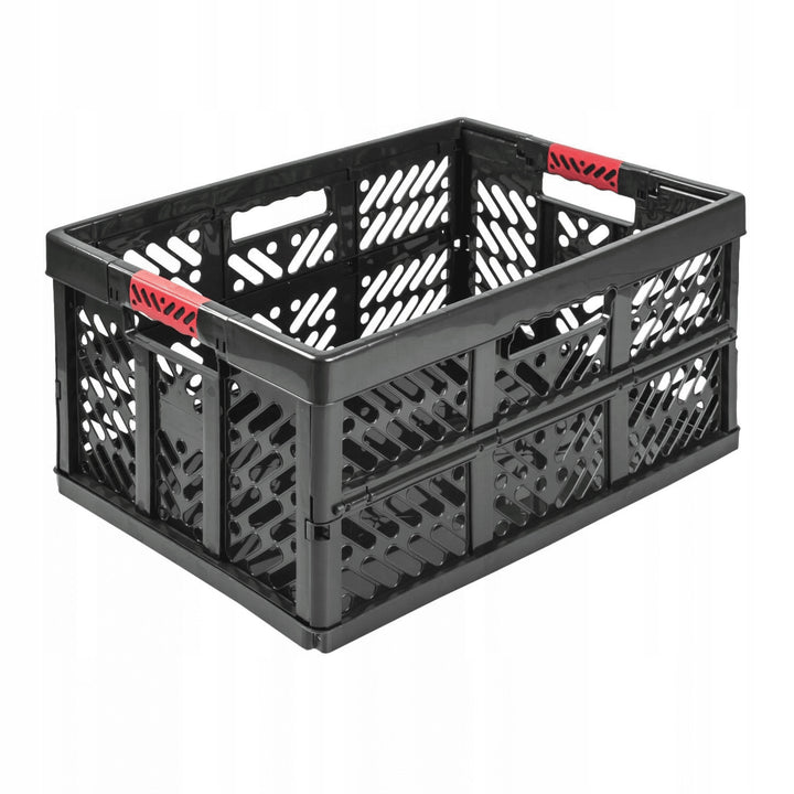 Panier pliant en plastique Ben Keeeper, 45L, graphite, capacité de charge jusqu'à 50kg, poignées souples, certificat GS et test TUV, sécurité alimentaire