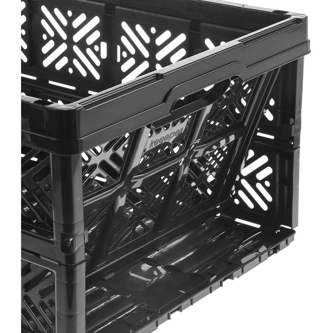 Keeeper Ida Folding Basket, 32L, Black, Durable et facile à nettoyer