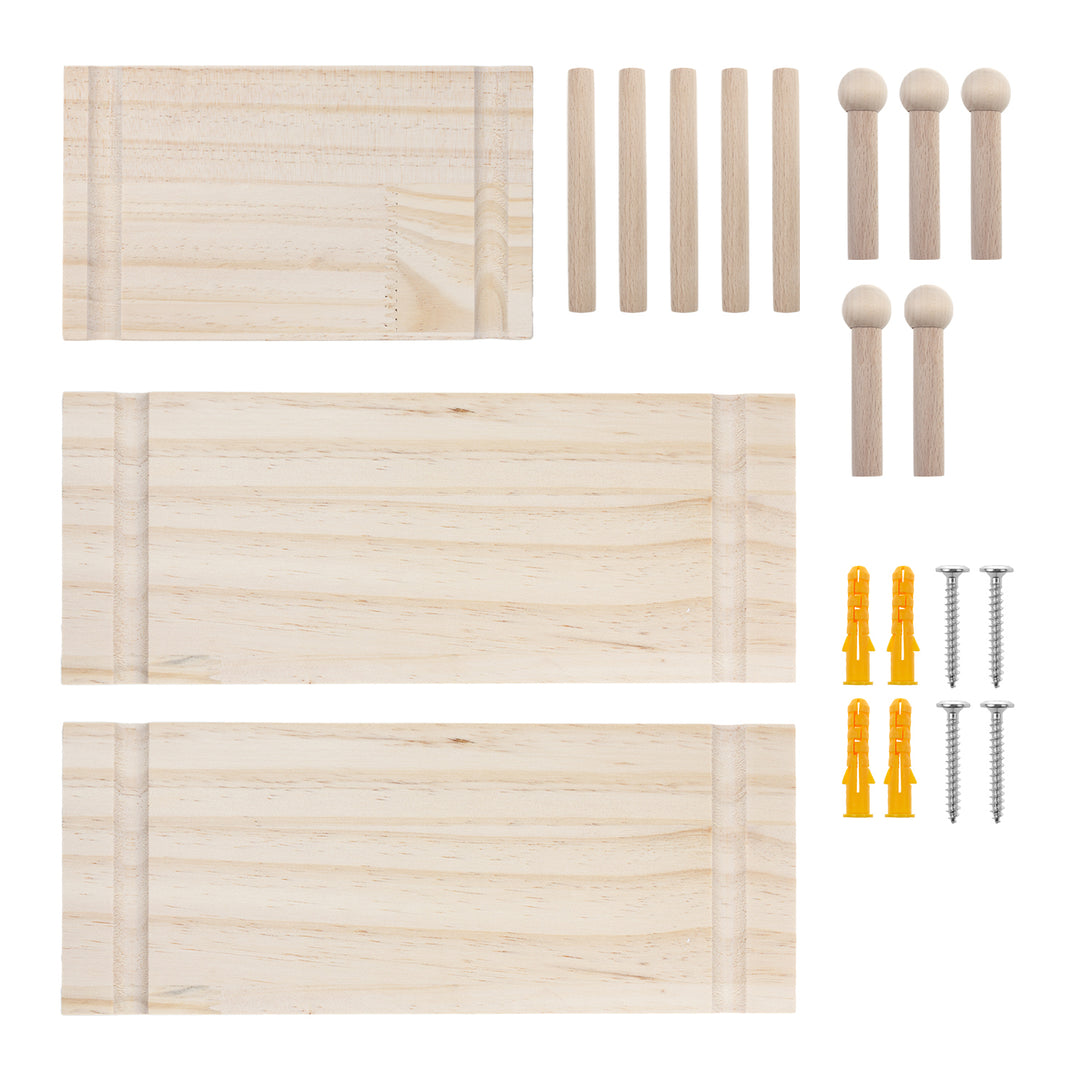 Organisateur de tableau blanc en bois Maclean, couleur bois clair, 40x60cm, max. 20kg, MC-130 WD, 2 pièces