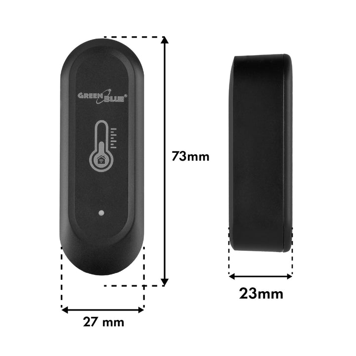 Capteur externe de température et d'humidité WiFi GreenBlue, Android/iOS, 3,0 V CC, LR03 x 2, IP65, GB741