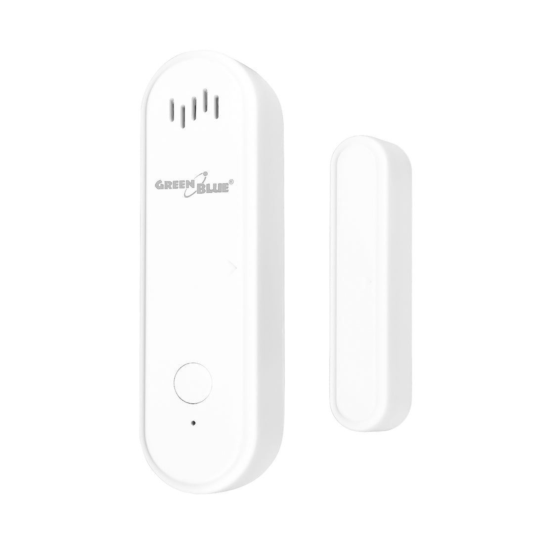 Contacteur sans fil / capteur d'ouverture WiFi GreenBlue, Android/iOS, pour portes / fenêtres, 3,0 V CC, LR03x2, avec alarme, GB478