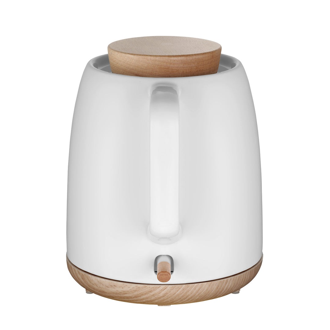 Bouilloire électrique en céramique Concept, capacité 1 L, 1200 W, couleur blanche, connecteur Strix, filtre anti-calcaire, socle rotatif, RK0085