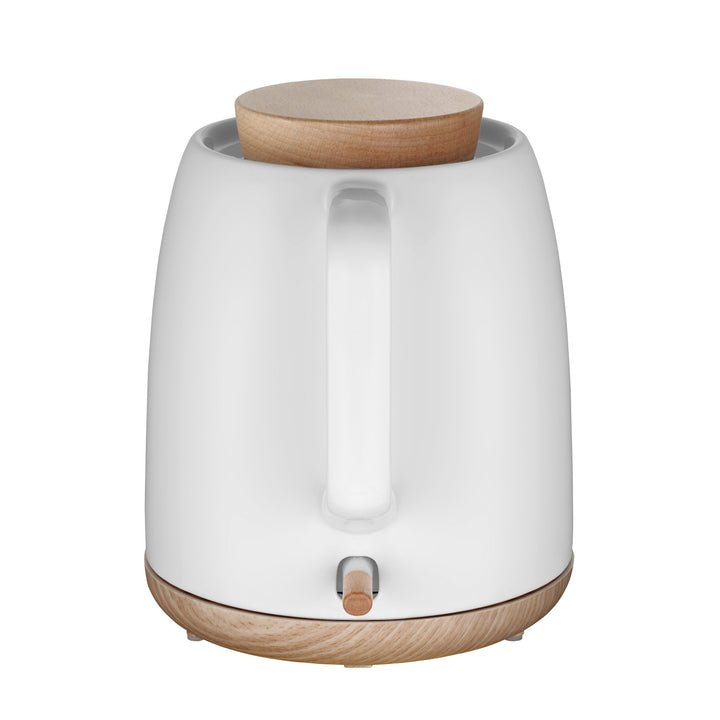 Bouilloire électrique en céramique Concept, capacité 1 L, 1200 W, couleur blanche, connecteur Strix, filtre anti-calcaire, socle rotatif, RK0085