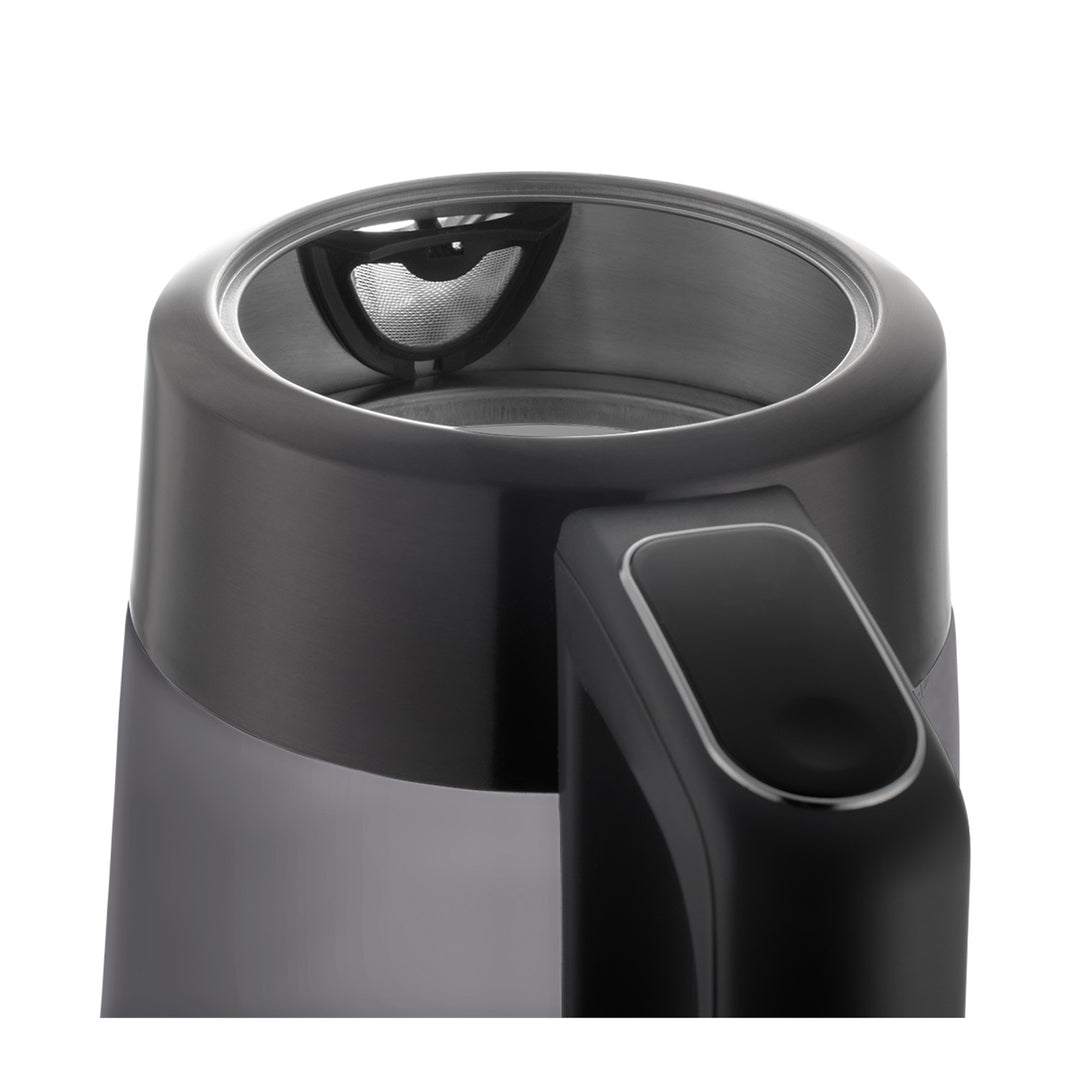 Bouilloire électrique en verre Concept, capacité 1,7 L, puissance 1850-2200 W, couleur noire, connecteur Strix, réglage de la température, commande numérique, RK4195