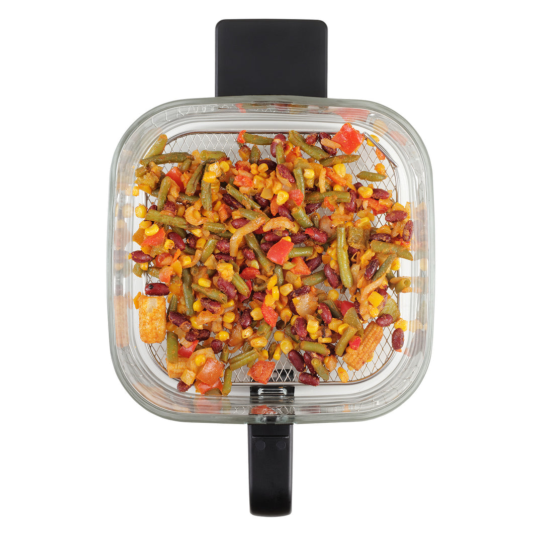 Friteuse sans huile Concept Glass&Fast, capacité 5,5 L, 7 programmes, écran tactile LED, mode de cuisson sain, récipient en verre, FR5500