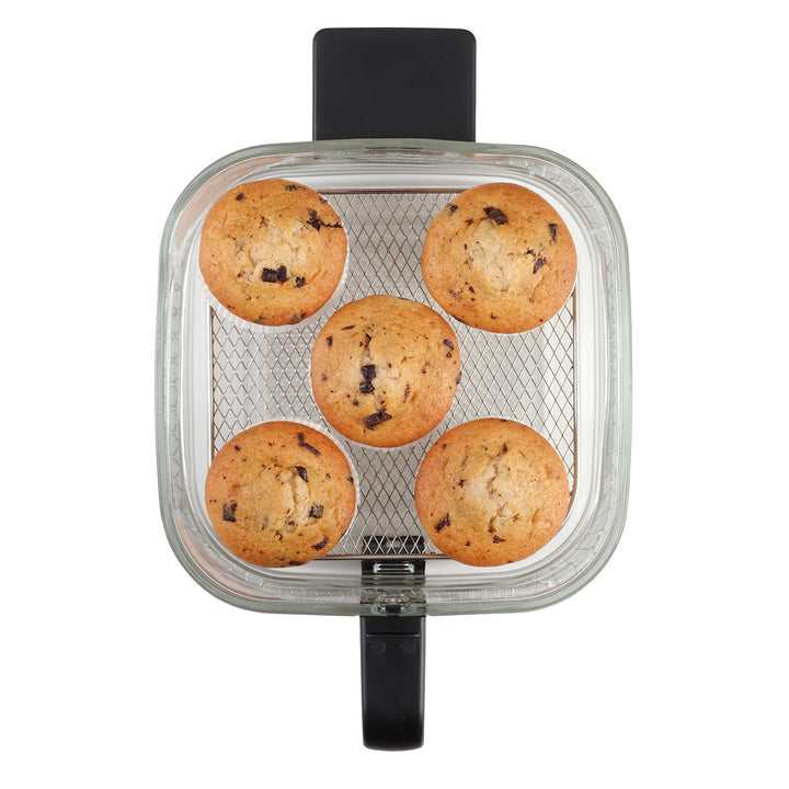 Friteuse sans huile Concept Glass&Fast, capacité 5,5 L, 7 programmes, écran tactile LED, mode de cuisson sain, récipient en verre, FR5500