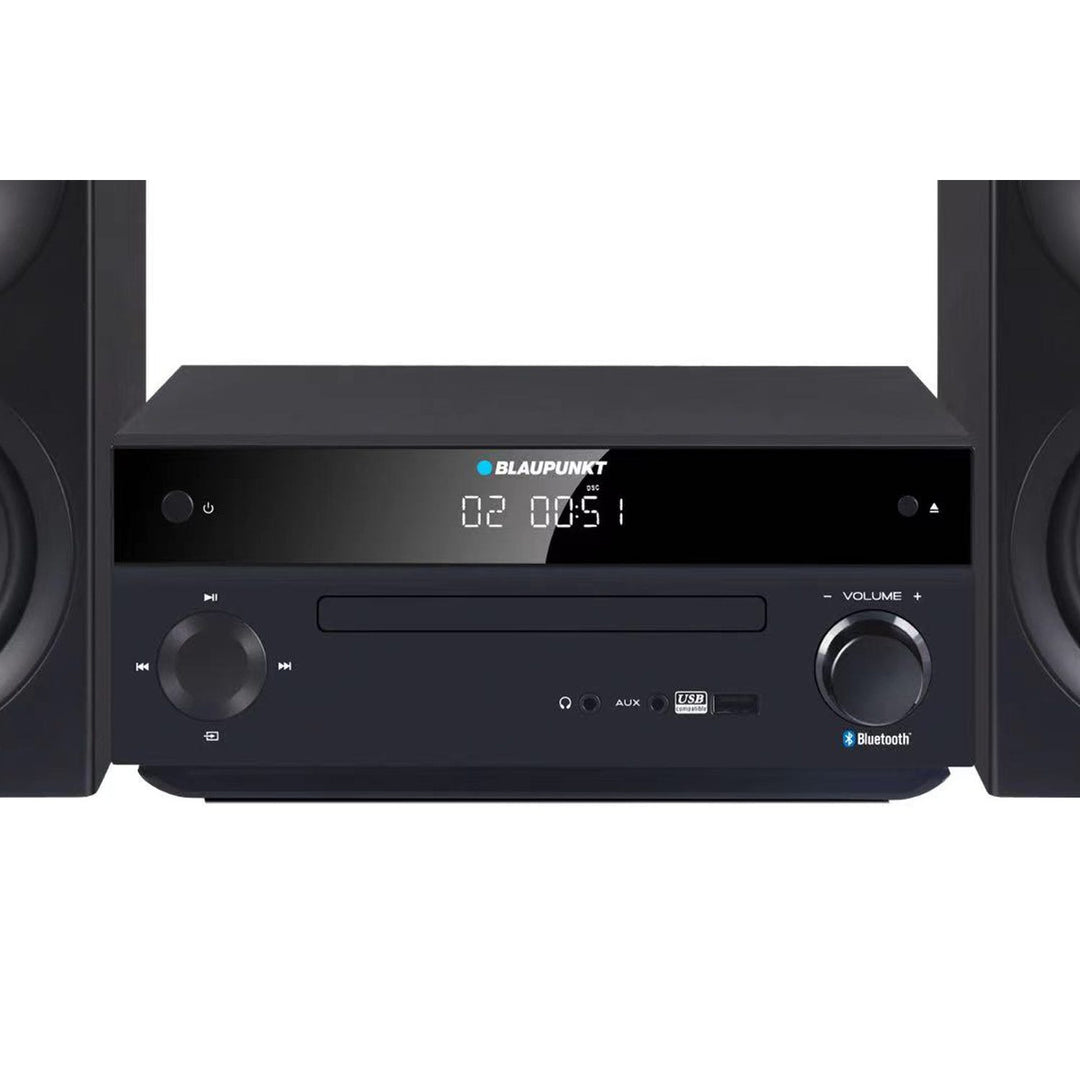 Microchaîne Blaupunkt, puissance 150 W, radio FM, prise AUX et connecteur USB, Bluetooth, entrée HDMI, horloge avec alarme, écran LED, couleur noire, MS30.02BT