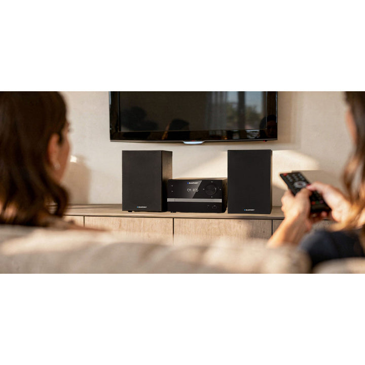 Microchaîne Blaupunkt, Bluetooth, radio FM, puissance 20 W RMS, horloge avec fonction alarme, CD/MP3/USB/AUX, MS9BT