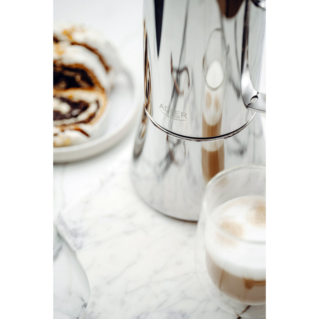 Cafetière Adler, cafetière expresso, capacité 620 ml, couleur argent acier, AD 4417