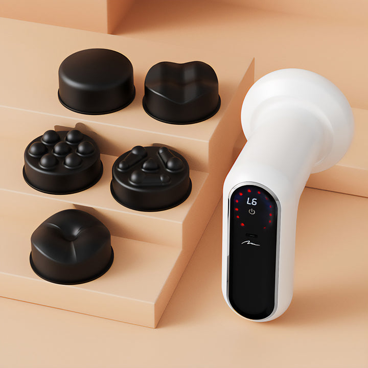 Appareil de massage anti-cellulite, MEDIA-TECH, pistolet de massage, 5 têtes de massage, 6 vitesses, MT6536