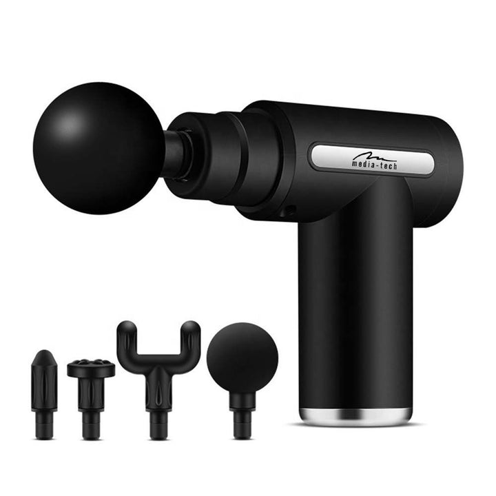 Appareil de massage pour un massage facile et rapide des muscles tendus, Media-tech, 4 têtes de massage interchangeables, MT6521