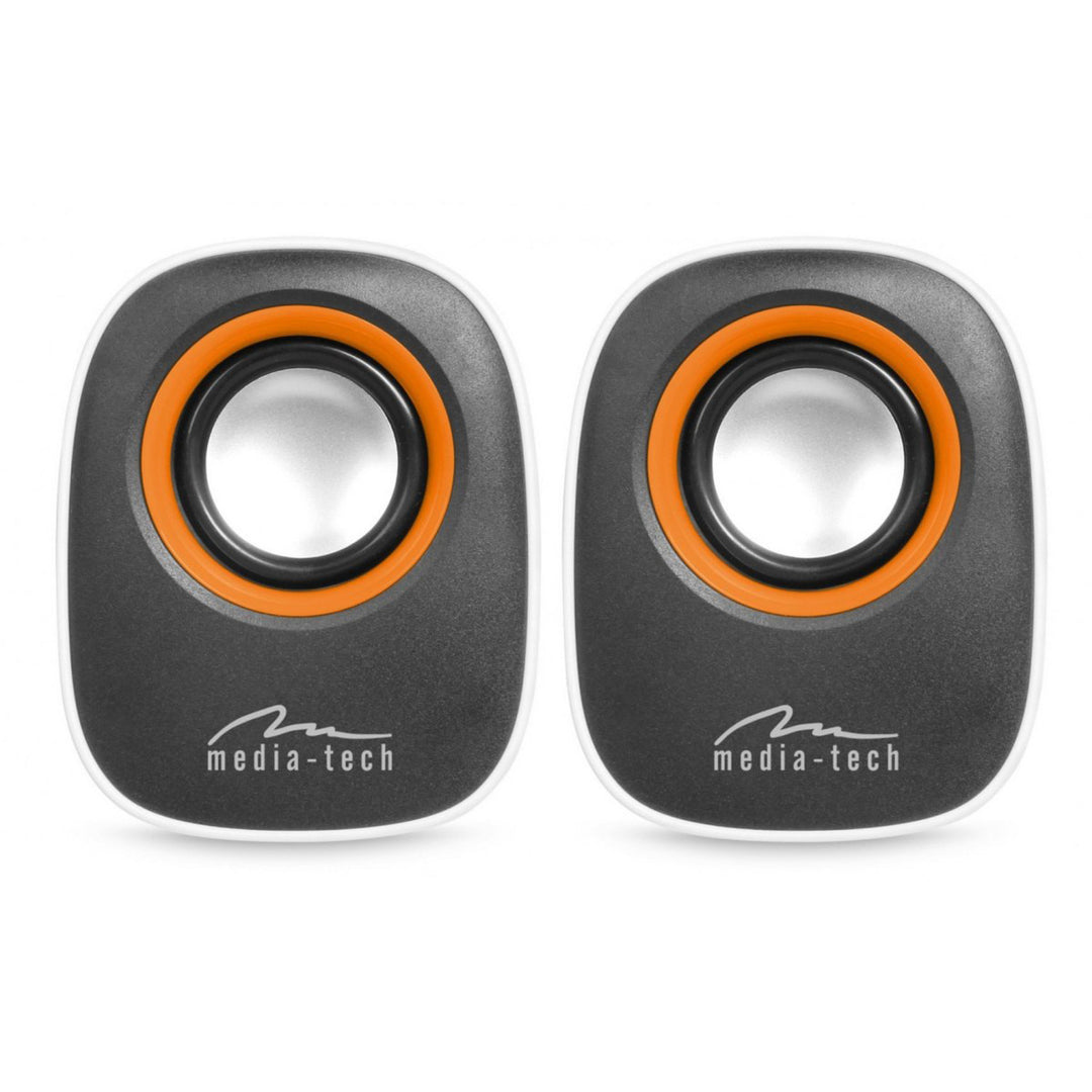 Enceintes d'ordinateur 2.0 alimentées par USB, Media-Tech, MT3137