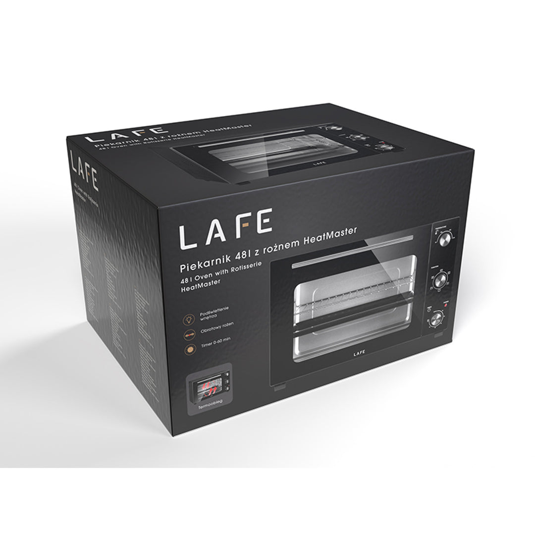 Four électrique Lafe, capacité 48 l, puissance 1800 W, chaleur tournante, HeatMaster