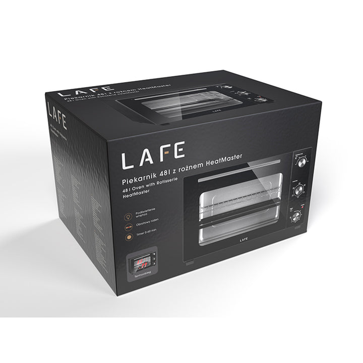 Four électrique Lafe, capacité 48 l, puissance 1800 W, chaleur tournante, HeatMaster