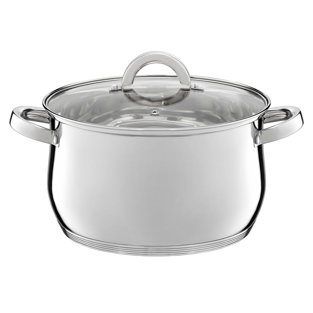 Set de casseroles Ambition, acier inoxydable, 8 pièces, fond épais, Berry