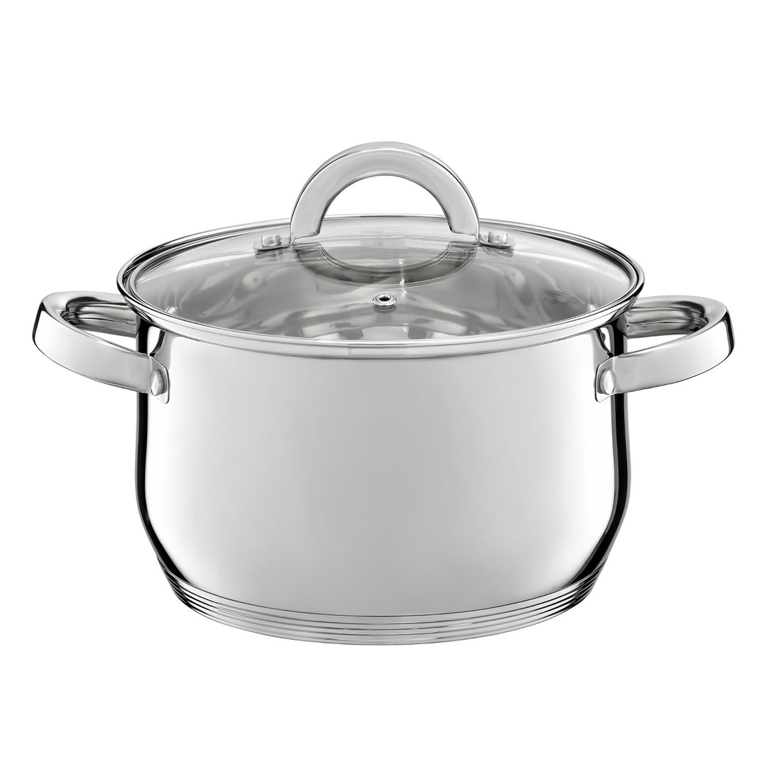 Set de casseroles Ambition, acier inoxydable, 8 pièces, fond épais, Berry