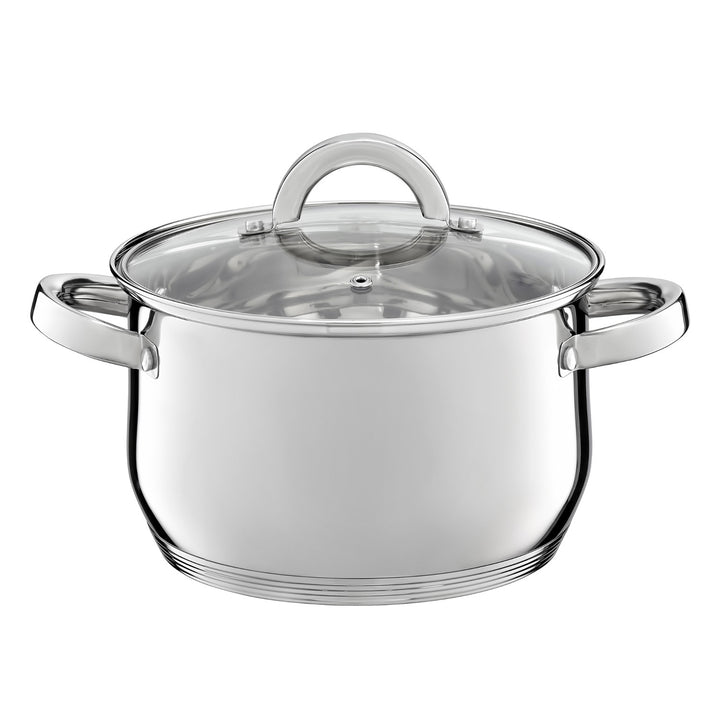 Set de casseroles Ambition, acier inoxydable, 8 pièces, fond épais, Berry