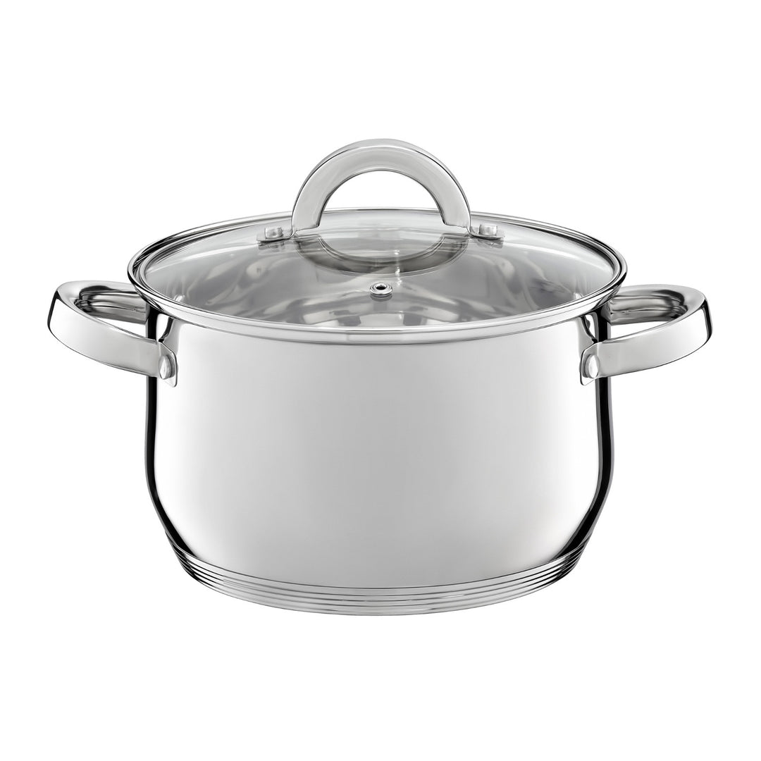 Set de casseroles Ambition, acier inoxydable, 8 pièces, fond épais, Berry