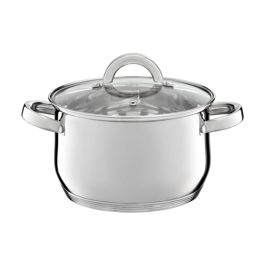 Set de casseroles Ambition, acier inoxydable, 8 pièces, fond épais, Berry