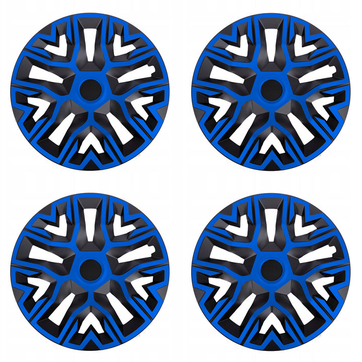 Enjoliveurs universels 15'' NRM The Best Bicolor bleu-noir 4 pièces
