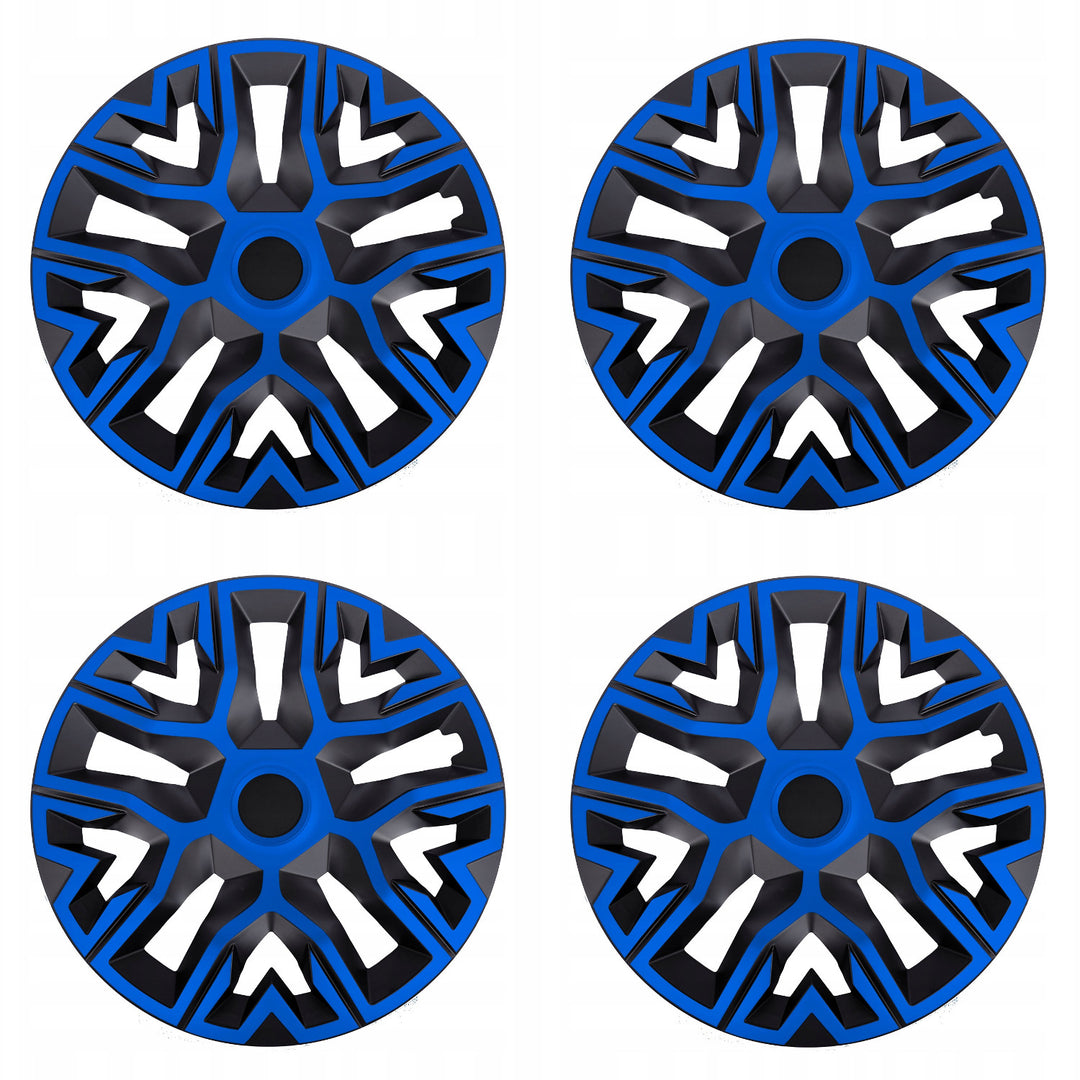 Enjoliveurs universels 16'' NRM The Best Bicolor bleu-noir 4 pièces