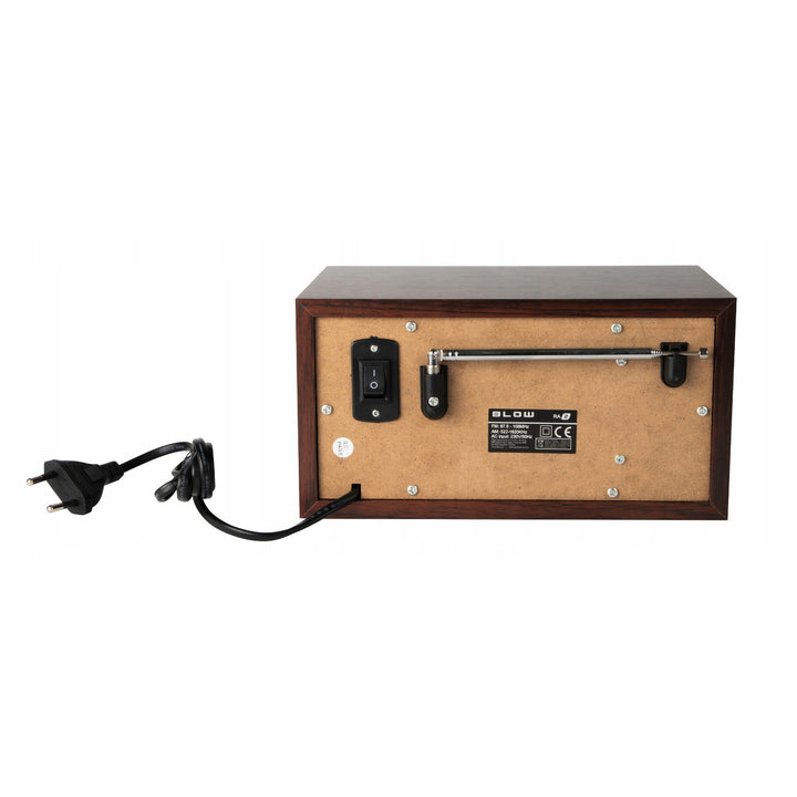 Radio portable analogique Blow, fonction Bluetooth, connecteurs USB, AUX et SD, réception des stations de radio AM/FM, écran LCD, horloge et réveil, 77-531#