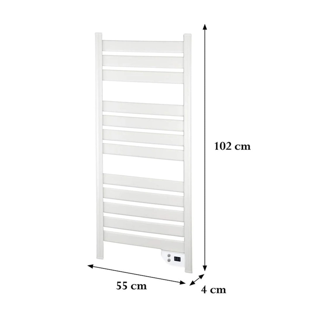 Radiateur électrique de salle de bain Cronos, puissance 500 W, chauffe une pièce jusqu'à 6 m², écran LCD, fonctions AUTO, TIMER et détection de fenêtre ouverte, TW-500