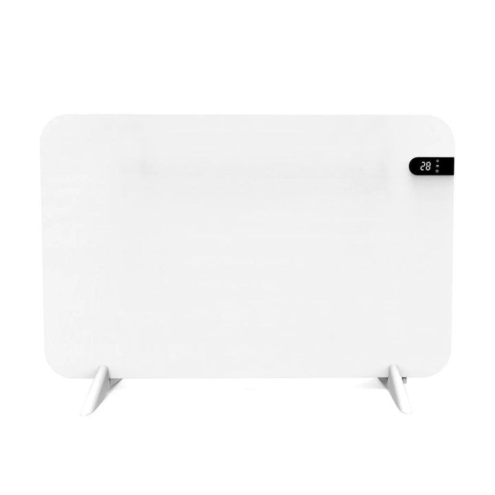 Radiateur électrique Cronos, couleur blanche, puissance 450 W, chauffe une pièce jusqu'à 14 m², thermostat intégré, commande par télécommande, fonction de détection de fenêtre ouverte, pieds inclus, WFH-450TW