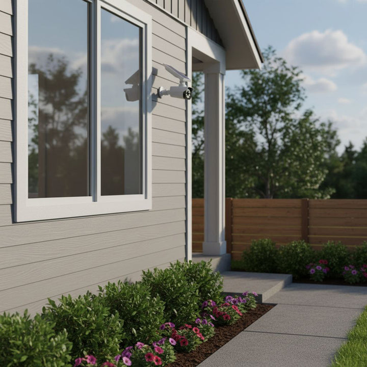 Fausse caméra solaire, LED clignotante, détecteur de mouvement, éclairage LED, autocollant gratuit, SOL1800S, 2 pièces