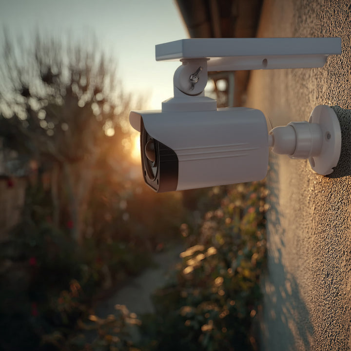 Fausse caméra solaire, LED clignotante, détecteur de mouvement, éclairage LED, autocollant gratuit, SOL1800S, 4 pièces