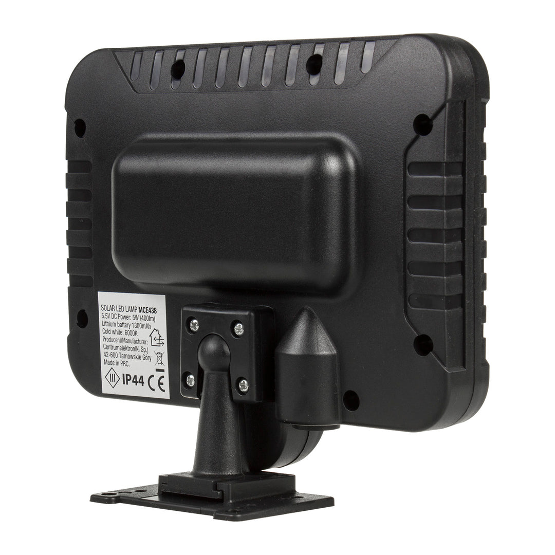 Projecteur solaire LED avec détecteur de mouvement Maclean, IP44, 5 W, 400 lm, 6000 K, batterie lithium 1300 mAh, 5,5 V CC MCE438, 4 pièces