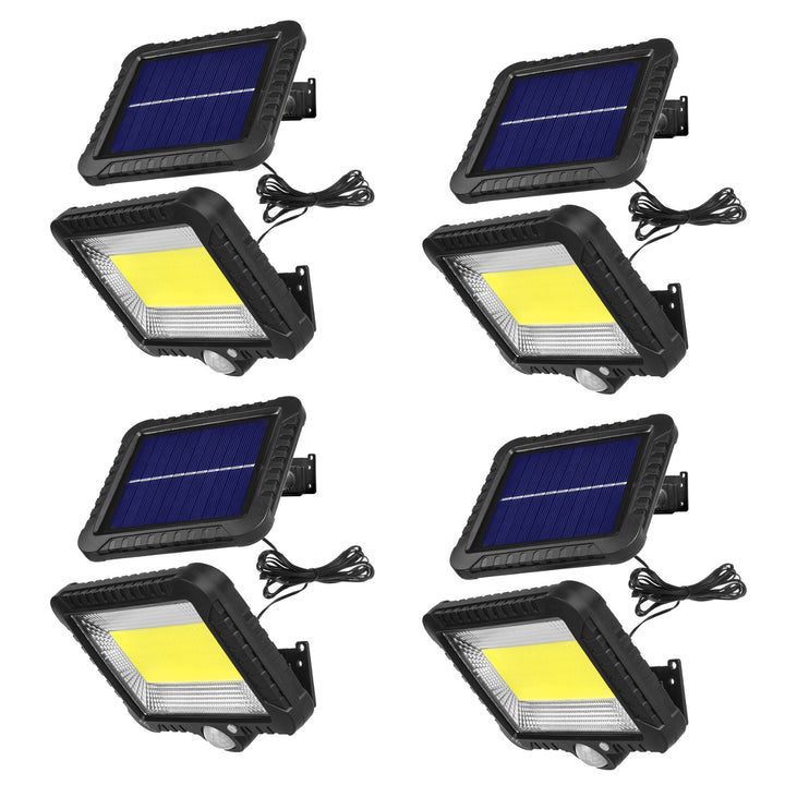 Projecteur solaire LED avec détecteur de mouvement Maclean, IP44, 5 W, 400 lm, 6000 K, batterie lithium 1300 mAh, 5,5 V CC MCE438, 4 pièces