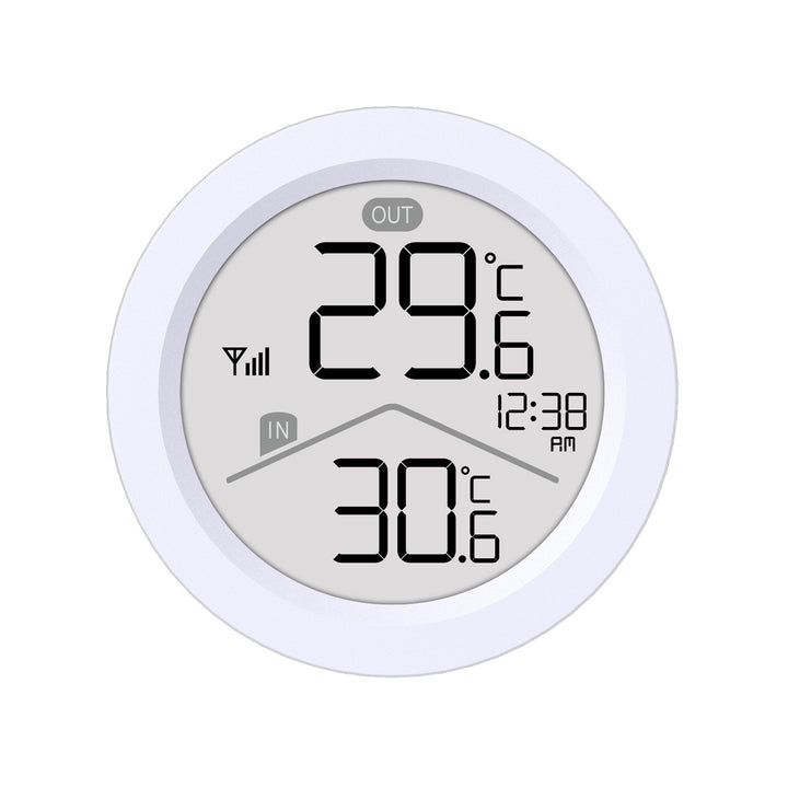 Station météo sans fil GreenBlue, température IN/OUT, horloge, choix entre °C / °F, portée jusqu'à 60 m, GB162, 4 piles AAA