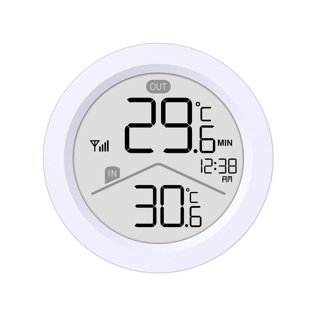 Station météo sans fil GreenBlue, température IN/OUT, horloge, choix entre °C / °F, portée jusqu'à 60 m, GB162, 4 piles AAA