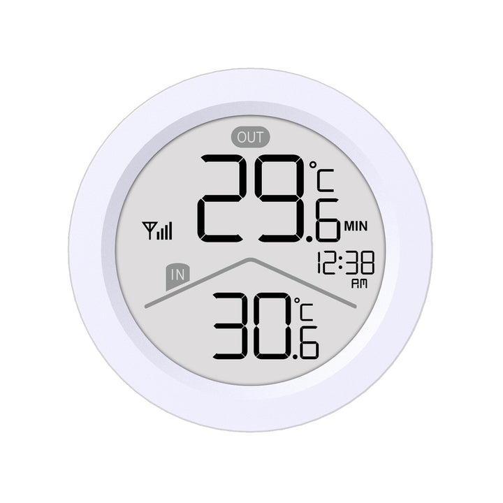 Station météo sans fil GreenBlue, température IN/OUT, horloge, choix entre °C / °F, portée jusqu'à 60 m, GB162, 4 piles AAA