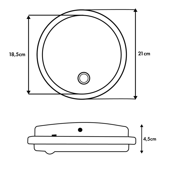 Lampe LED avec détecteur de mouvement Maclean, capteur PIR, blanche, 10 W/15 W/18 W, IP65, couleur réglable 3 000/4 000/6 000 K, MCE535 W