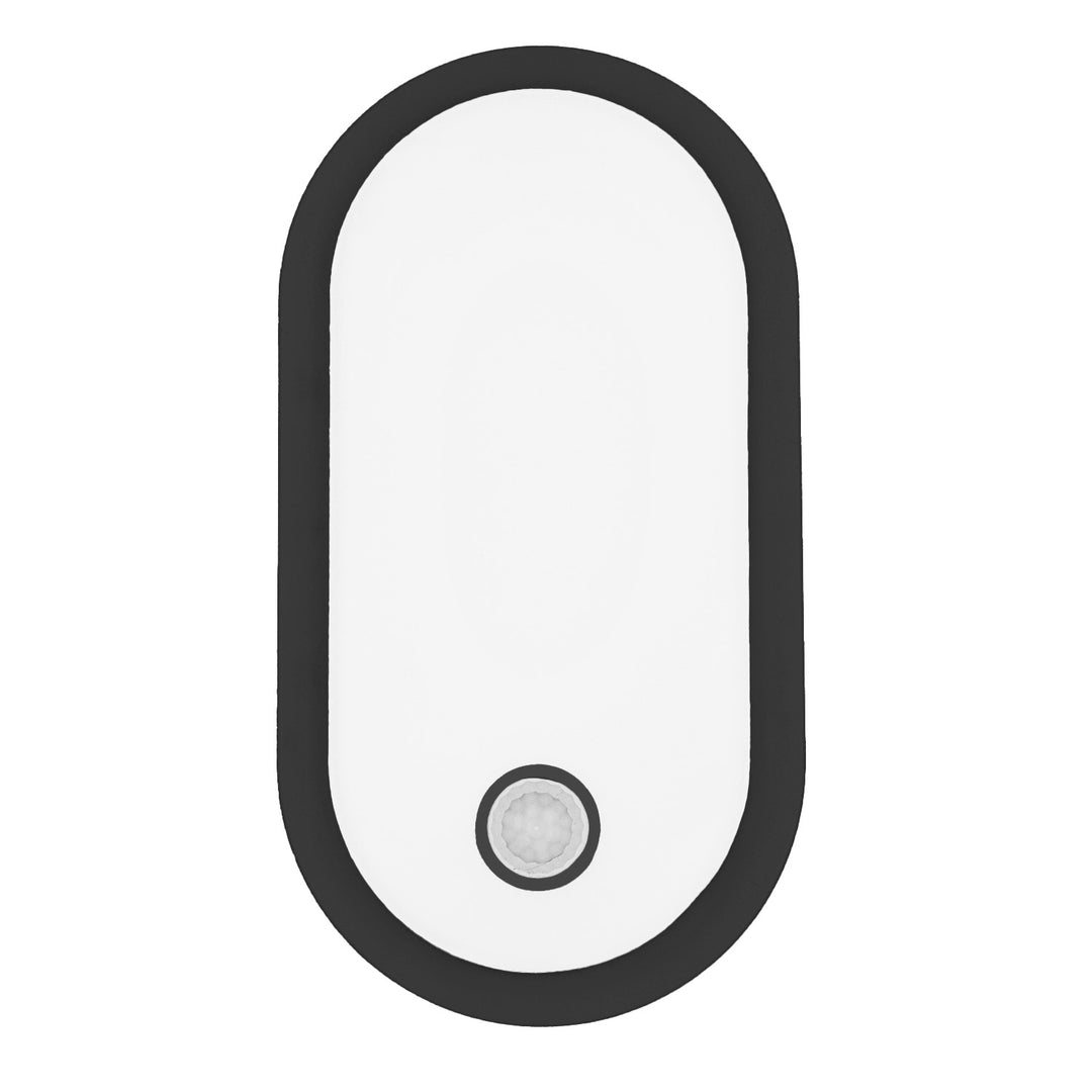 Lampe LED avec détecteur de mouvement Maclean, détecteur PIR, noire, 10 W/15 W/18 W, IP65, couleur réglable 3 000/4 000/6 000 K, MCE534 B