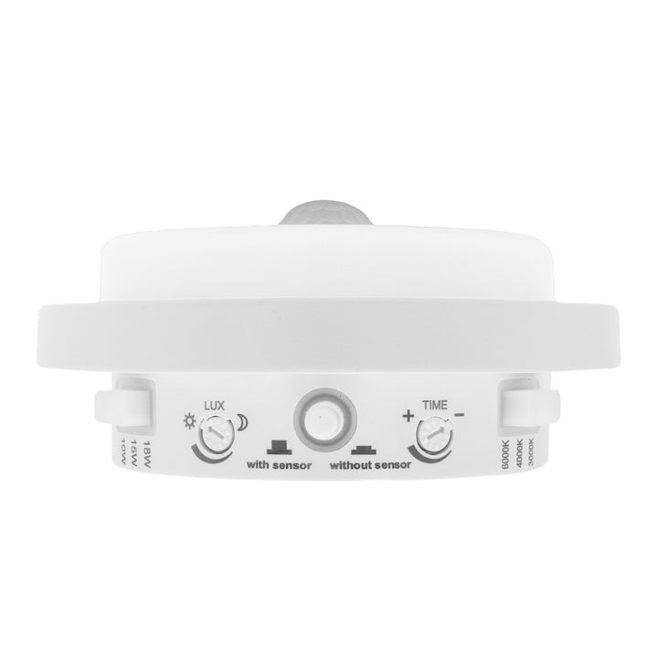 Lampe LED avec détecteur de mouvement Maclean, capteur PIR, blanche, 10 W/15 W/18 W, IP65, couleur réglable 3 000/4 000/6 000 K, MCE534 W
